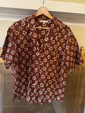 Madewell Women’s Floral Short-Sleeve Button-Up Camp Shirt